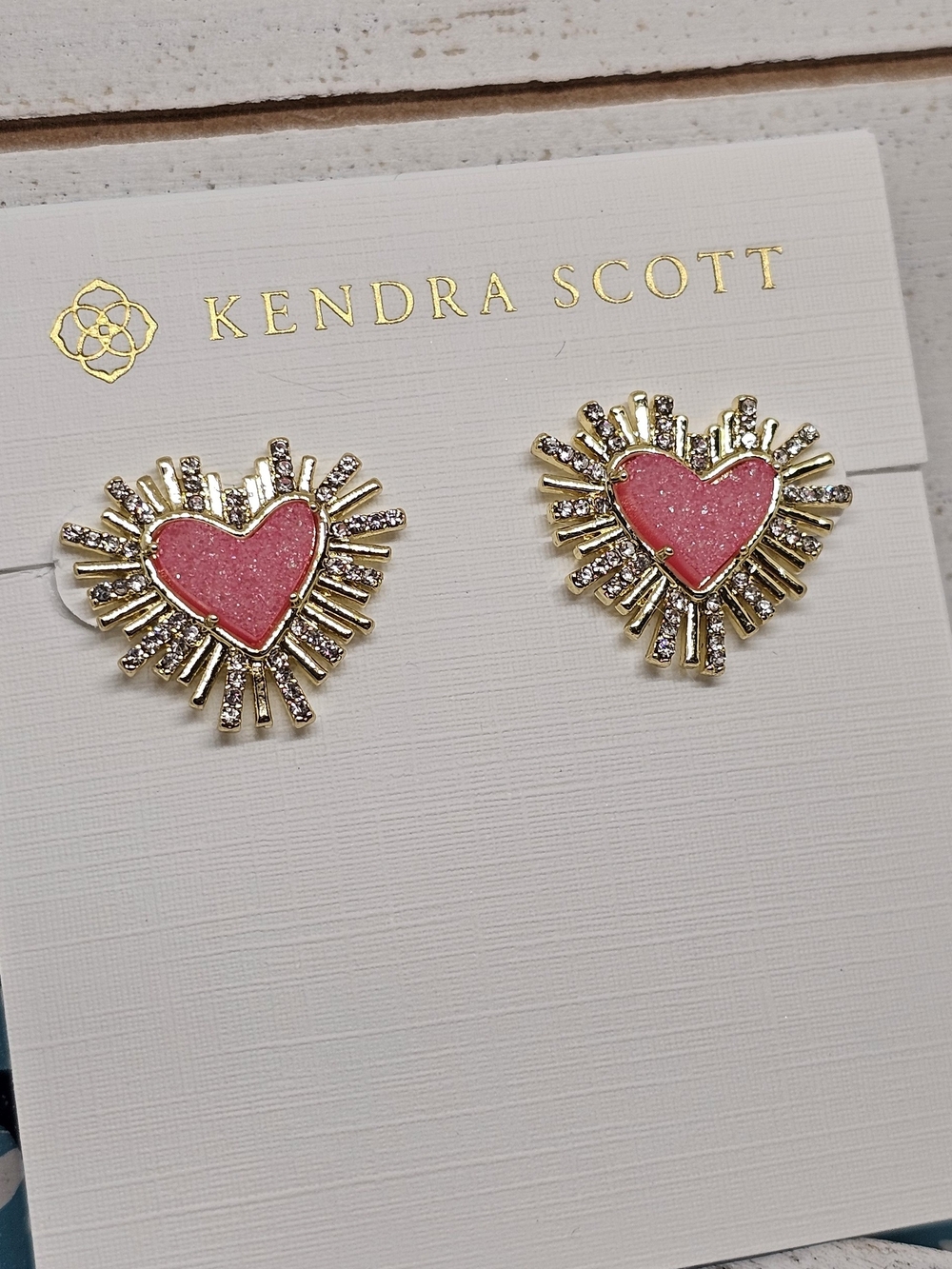 Kendra Scott x Dolly Parton Ari Heart Gold Stud Earrings
